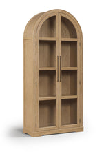 Load image into Gallery viewer, Corva - Solid Wood, Oak Veneer And Stainless Steel Storage Cabinet
