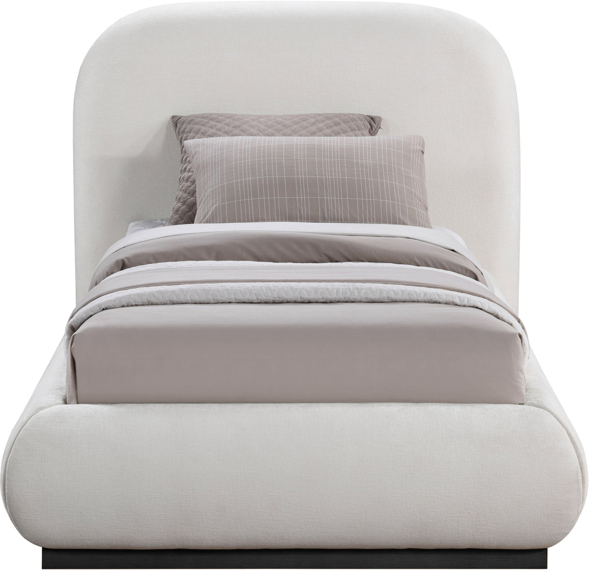 Vaughn - Chenille Bed With Black Base