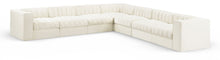 Load image into Gallery viewer, Rummi - Symmetrical Velvet Performance Fabric Upholstered 7 Piece Modular Sectional (With 3 Corner Chairs)
