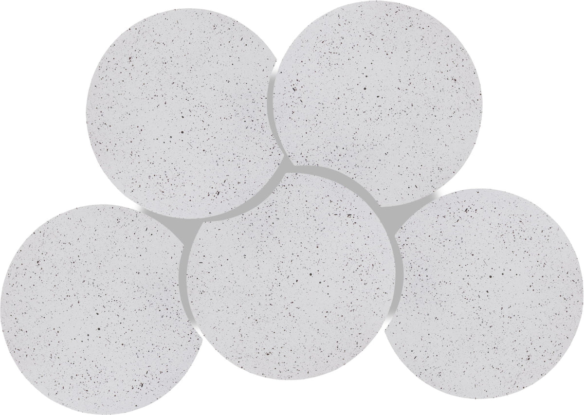 Dimple - 20" 5 Piece Modular Coffee Table - Terazzo Finish