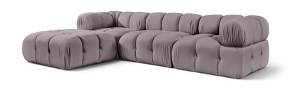 Orin - Velvet 4 Piece Modular Sectional With Chaise