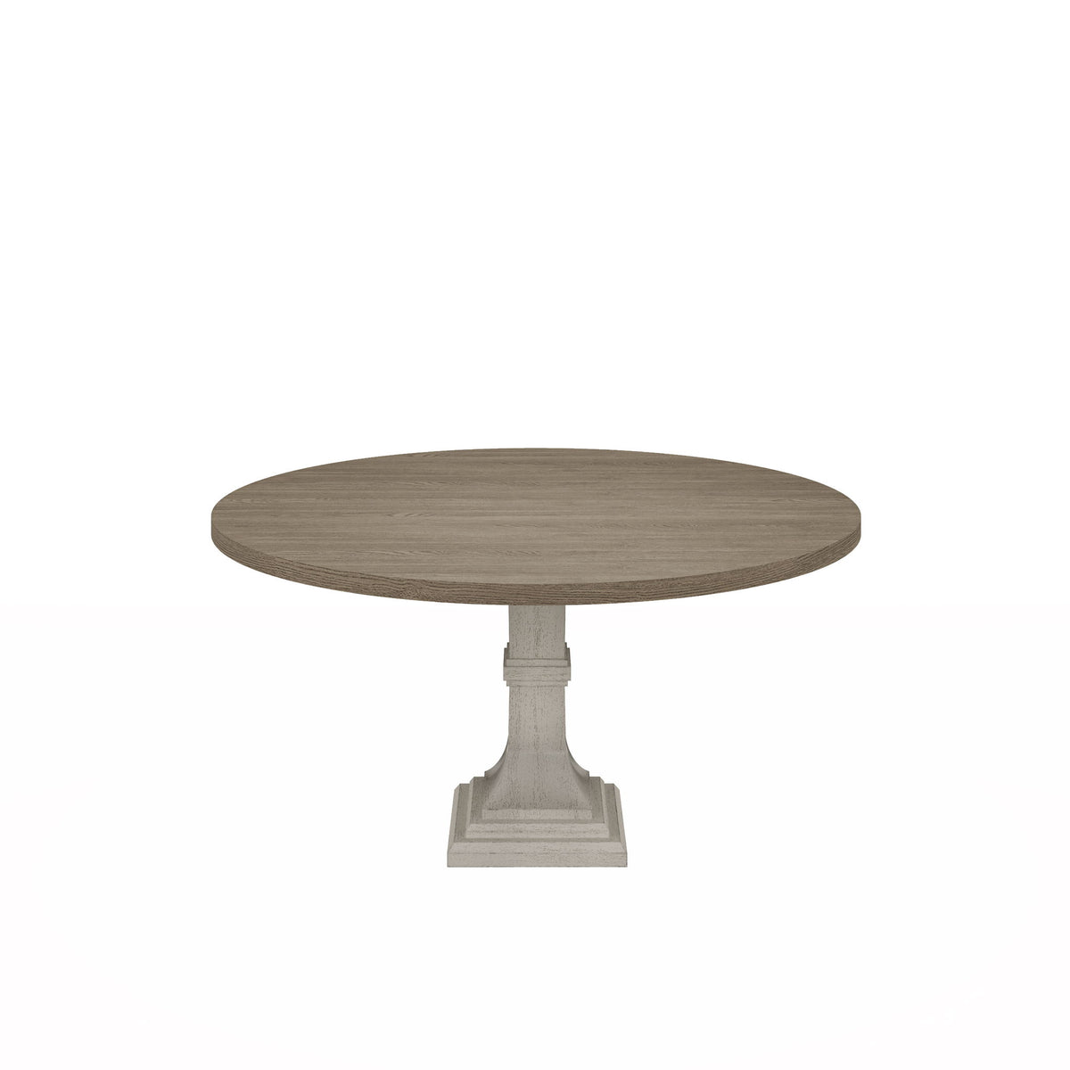 Tannen - Round Dining Table - White / Gray