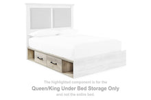 Load image into Gallery viewer, Cambeck King Upholstered Bed with 2 Side Under Bed Storage
