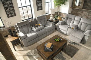 Mitchiner Reclining Sofa with Drop Down Table - Ego Home Furniture
