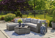 Load image into Gallery viewer, Petal Road Outdoor Loveseat Sectional/Ottoman/Table Set (Set of 4)
