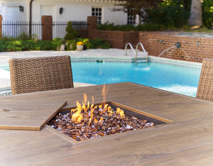 Walton Bridge Outdoor Bar Table with Fire Pit - Ego Home Furniture