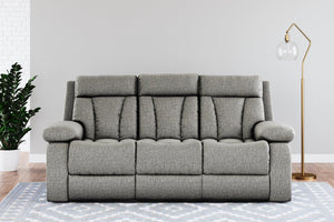 Mitchiner Reclining Sofa with Drop Down Table - Ego Home Furniture