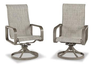 Beach Front Sling Swivel Chair (Set of 2)