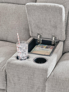 Barnsana Power Reclining Loveseat with Console - Ego Home Furniture