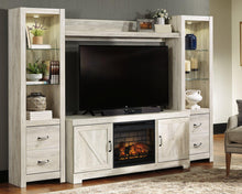 Load image into Gallery viewer, Bellaby 4-Piece Entertainment Center with Electric Fireplace
