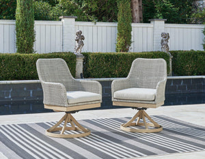 Seton Creek Outdoor Swivel Dining Chair (Set of 2) - Ego Home Furniture