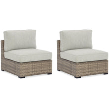 Load image into Gallery viewer, Calworth Outdoor Armless Chair with Cushion (Set of 2)
