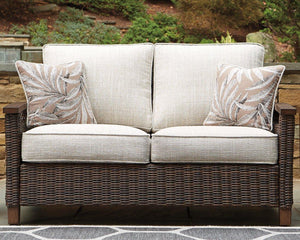 Paradise Trail Outdoor Loveseat, Lounge Chairs and Fire Pit Table - Ego Home Furniture