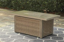 Load image into Gallery viewer, Beachcroft Beachcroft Fire Pit Table with Four Nuvella Swivel Lounge Chairs
