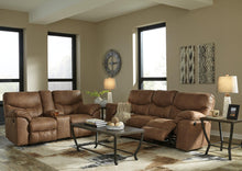 Load image into Gallery viewer, Boxberg Reclining Loveseat with Console
