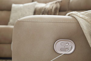 Next-Gen DuraPella Power Reclining Sectional Loveseat with Console - Ego Home Furniture