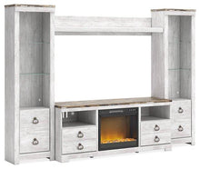 Load image into Gallery viewer, Willowton 4-Piece Entertainment Center with Electric Fireplace - Ego Home Furniture
