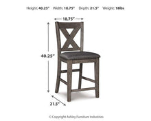 Load image into Gallery viewer, Caitbrook Counter Height Upholstered Bar Stool
