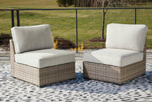 Load image into Gallery viewer, Calworth Outdoor Armless Chair with Cushion (Set of 2) - Ego Home Furniture
