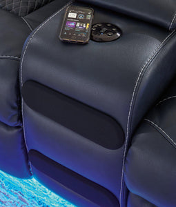 Fyne-Dyme Power Reclining Loveseat with Console - Ego Home Furniture