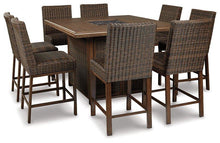 Load image into Gallery viewer, Paradise Trail Outdoor Counter Height Dining Table with 4 Barstools
