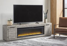 Load image into Gallery viewer, Naydell 92&quot; TV Stand with Electric Fireplace
