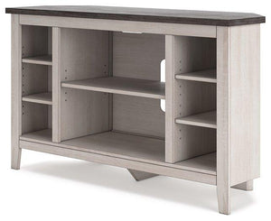 Dorrinson Corner TV Stand with Electric Fireplace - Ego Home Furniture
