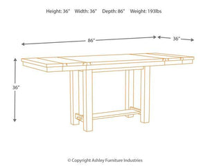 Moriville Counter Height Dining Extension Table - Ego Home Furniture