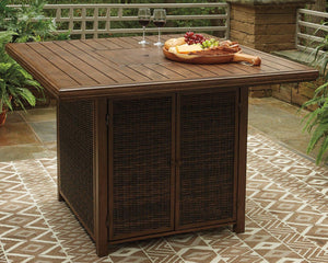 Paradise Trail Outdoor Counter Height Dining Table with 4 Barstools - Ego Home Furniture