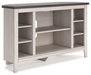 Dorrinson Corner TV Stand with Electric Fireplace - Ego Home Furniture