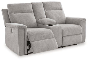 Barnsana Power Reclining Loveseat with Console - Ego Home Furniture