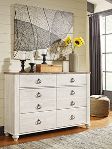 Willowton Dresser and Mirror - Ego Home Furniture