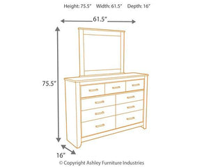Zelen Dresser and Mirror - Ego Home Furniture