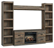 Load image into Gallery viewer, Trinell 4-Piece Entertainment Center with Electric Fireplace
