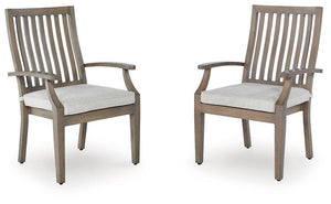 Rainier Ranch Outdoor Arm Chair with Cushion (Set of 2) - Ego Home Furniture