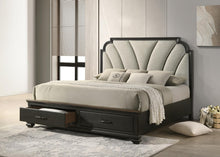 Load image into Gallery viewer, Charcoal Black Queen Bed
