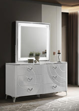 Load image into Gallery viewer, White Led King Bed
