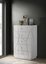 Load image into Gallery viewer, White/Gray Line Night Stand
