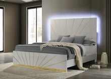 Load image into Gallery viewer, White/Gold Line Dresser
