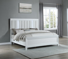 Load image into Gallery viewer, White Led Queen Bed
