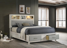 Load image into Gallery viewer, B261 Light Beige-Dove Gray Bed With Speaker-Led
