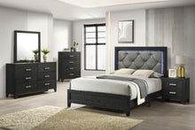 Load image into Gallery viewer, Black Led King Bed
