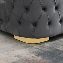 Load image into Gallery viewer, B541 Gray Velvet Bed With Fireplace-Tv Mount-Bluetooth Speaker-Usb
