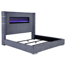 Load image into Gallery viewer, Tisdall Wingback Bed with Flame Visualizer

