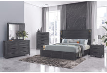 Load image into Gallery viewer, Cypress Dark Grey Bed-Dresser-Mirror And Nightstand
