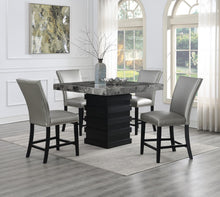 Load image into Gallery viewer, D136 Counter Table With 4 Leather Chairs

