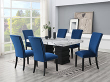 Load image into Gallery viewer, Dining Table &amp; 6 Blue Chairs
