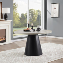 Load image into Gallery viewer, Black/Ivory Melamin Round Dining Table
