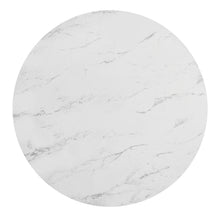 Load image into Gallery viewer, Black/White Top Melamin Round Dining Table
