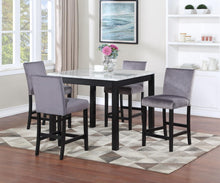 Load image into Gallery viewer, D205 White Marble Dining Table With 4 Velvet Chairs
